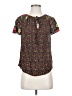 Shein 100% Viscose Black Short Sleeve Blouse Size S - photo 1