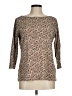 Lands' End 100% Baumwolle Tweed Brown Pullover Sweater Size M - photo 1