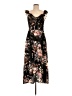 Shein 100% Polyester Floral Black Casual Dress Size M - photo 1