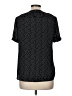 Daniel Rainn 100% Polyester Polka Dots Black Short Sleeve Blouse Size M - photo 2