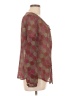 Sigrid Olsen 100% Polyester Burgundy Long Sleeve Blouse Size L - photo 4
