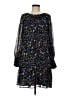Calvin Klein 100% Polyester Print Black Casual Dress Size 8 - photo 1