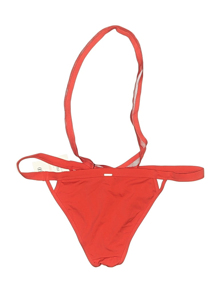 Pre-owned Assorted Brands Swimsuit Top Red Solid Pattern Swimwear