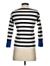 Mesh + Lace Stripes Silver Turtleneck Sweater Size XS - photo 2