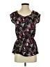 LC Lauren Conrad 100% Polyester Black Short Sleeve Blouse Size XS - photo 1