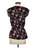 LC Lauren Conrad 100% Polyester Black Short Sleeve Blouse Size XS - photo 2