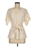 Mirth Ivory Short Sleeve Blouse Size M - photo 1