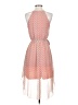 Teeze Me 100% Polyester Chevron-herringbone Orange Casual Dress Size 3 - photo 2