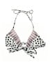 Unbranded Polka Dots Silver White Swimsuit Top Size M - photo 1