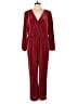 Ali & Jay Chevron-herringbone Burgundy Jumpsuit Size L - photo 1