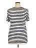 Three Dots Stripes Silver Short Sleeve T-Shirt Size XL - photo 2
