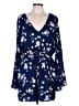 Guess 100% Polyester Floral Blue Romper Size XL - photo 1