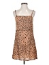 Auguste 100% Rayon Animal Print Tan Casual Dress Size 4 - photo 1