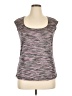 Aqua Blues Purple Short Sleeve Top Size 1X - photo 1