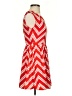 Pink Owl 100% Polyester Chevron-herringbone Red Casual Dress Size S - photo 4