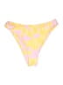 Aurelle Print Yellow Swimsuit Bottoms Size S - photo 1