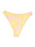 Aurelle Print Yellow Swimsuit Bottoms Size S - photo 2
