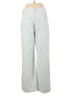 Uniqlo 100% Cotton Chevron-herringbone Silver White Jeans Size 9 - photo 2