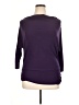 NY Collection Purple 3/4 Sleeve Top Size 1X - photo 1