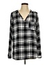 Pleione 100% Polyester Black Long Sleeve Blouse Size L - photo 1