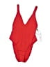 Gigi C Solid Red One Piece Swimsuit Size S - photo 1