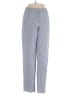 Talbots Checkered-gingham Stripes Blue Casual Pants Size 8 - photo 1