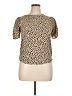 Papermoon 100% Polyester Animal Print Tan Short Sleeve Blouse Size 1X (estimated) - photo 1