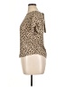 Papermoon 100% Polyester Animal Print Tan Short Sleeve Blouse Size 1X (estimated) - photo 5