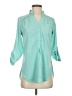 Truth NYC 100% Polyester Teal 3/4 Sleeve Blouse Size S - photo 1