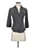 James Perse Gray 3/4 Sleeve Button-Down Shirt Size Sm (1) - photo 1