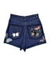 Valentino Graphic Blue Denim Shorts Size 24 waist - photo 2