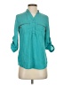 Assorted Brands 100% Polyester Teal 3/4 Sleeve Blouse Size S - photo 1