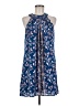Blue Rain 100% Polyester Paisley Blue Casual Dress Size M - photo 1