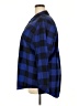 Lane Bryant Plaid Blue Long Sleeve Button-Down Shirt Size 18 - photo 5