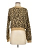Divided by H&M 100% Acrylic Animal Print Gold Pullover Sweater Size S - photo 1