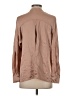 Vince. 100% Silk Tan Long Sleeve Silk Top Size S - photo 2