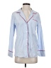 MAISON DU SOIR Blue Long Sleeve Blouse Size S - photo 1