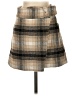 Free People Plaid Brown Casual Skirt Size 2 - photo 1