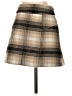 Free People Plaid Brown Casual Skirt Size 2 - photo 2
