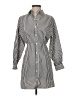 Express Stripes Gray Casual Dress Size XS - photo 1