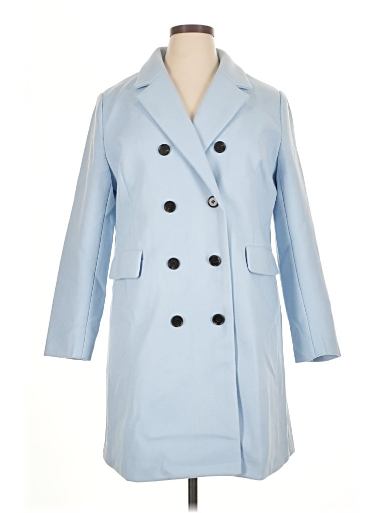 Pre-owned Allegra K Coat In Blue