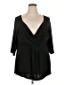 IGIGI Black 3/4 Sleeve Blouse Size 26 - 28 Plus - photo 1