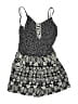 Ultra Pink 100% Rayon Graphic Black Romper Size S - photo 1