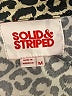 Solid & Striped 100% Cotton Animal Print Ivory Short Sleeve Blouse Size M - photo 7