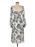 o.p.t 100% Polyester Paisley Ivory Cocktail Dress Size M - photo 2