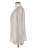 Banana Republic 100% Polyester Silver Long Sleeve Henley Size M - photo 5