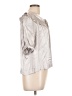 Rose & Crown Metallic Silver 3/4 Sleeve Blouse Size L (estimated) - photo 4