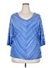Lane Bryant Blue 3/4 Sleeve Top Size 18 - 20 Plus - photo 1
