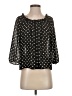 H&M 100% Polyester Black 3/4 Sleeve Blouse Size 2 - photo 1