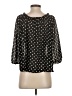 H&M 100% Polyester Black 3/4 Sleeve Blouse Size 2 - photo 2